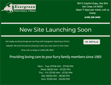 Tablet Screenshot of evergreenvetclinic.com